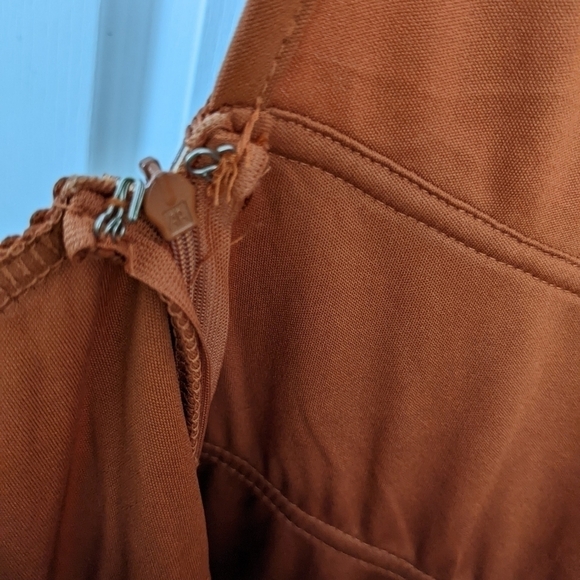 FASHION nova part crasher fringe romper copper brown size XL @L1 - Picture 9 of 11